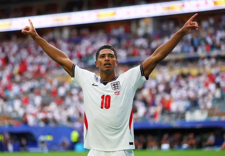 Jude Bellingham festeja su gol en cuartos de final entre Inglaterra y Noruega Mundial 2026.