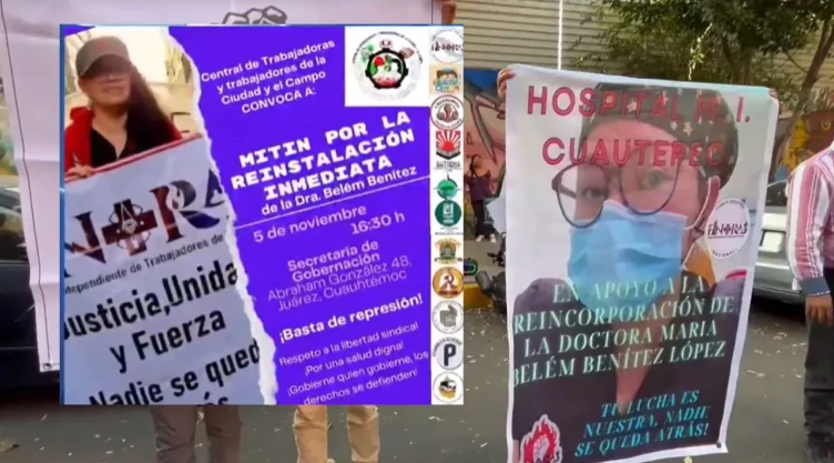 Exigen justicia para la doctora Belén Benítez, despedida por denunciar desabasto