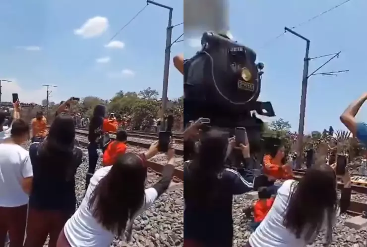 Mujer intenta tomarse una selfie y es impactada brutalmente por el tren .jpg
