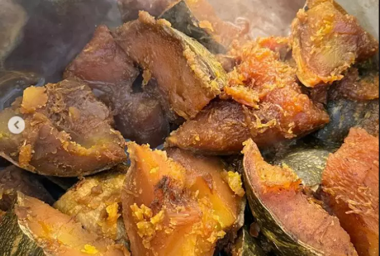 Preparación del dulce de calabaza