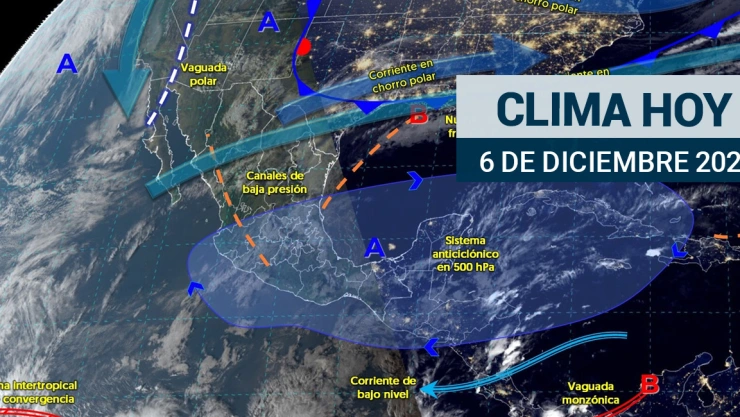 Este es el pronóstico del clima para este viernes 6 de diciembre de 2024
