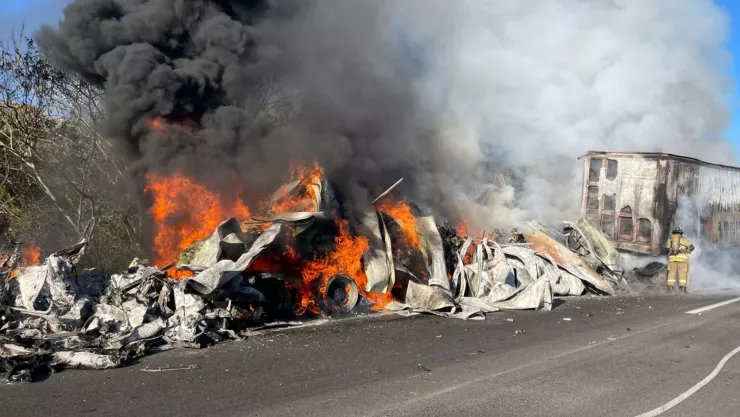 Accidente tráiler Mazatlán