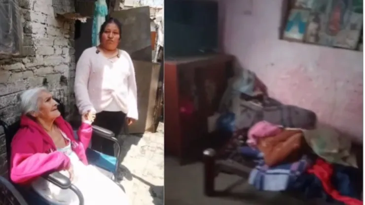 María del Jesús, una mujer de 88 años, vive en condiciones precarias en Iztapalapa