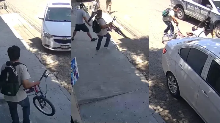 Hombre en Ecatepec frustra robo lanzando bicicleta al ladrón video.jpg