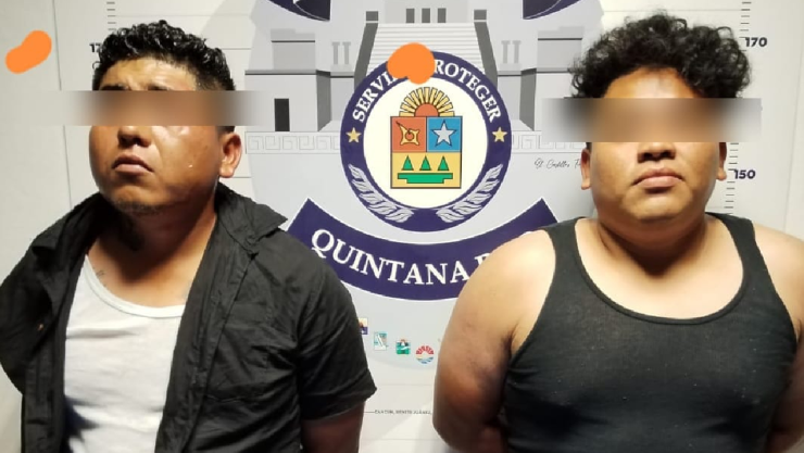 Detienen a dos hombre en Cancún por amenazas a una mujer