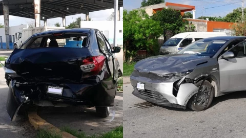 Dos autos protagonizan FUERTE ACCIDENTE en la colonia Pancho Villa de Kanasín; ¿Hay heridos?