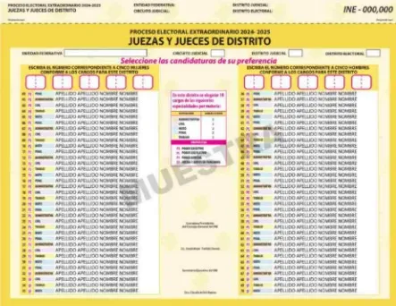 Boleta para jueces