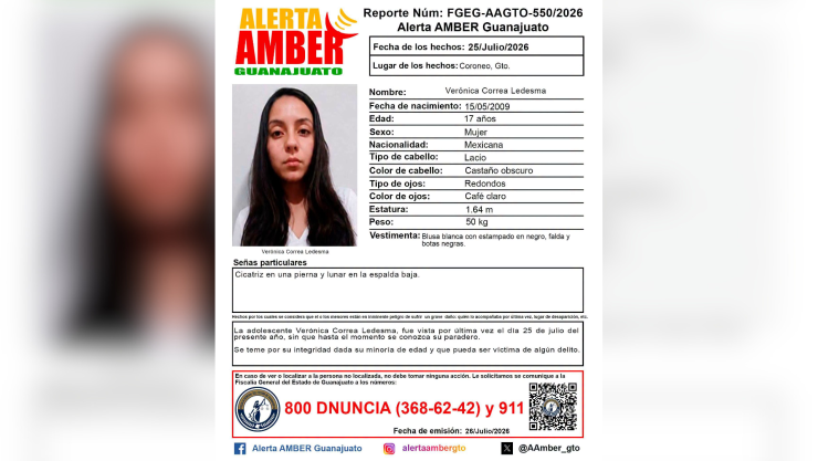¡No se sabe nada de lla! Buscan a Verónica Correa Ledesma, desaparecida en Guanajuato.png