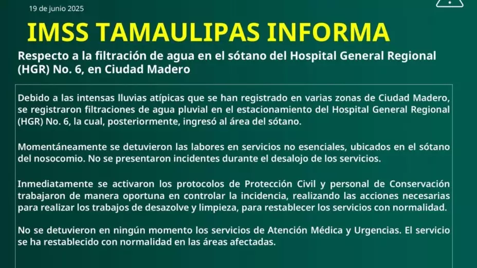 Comunicado-IMSS-inundación-Hospital-General-Regional-6-en-Ciudad-Madero-Tamaulipas