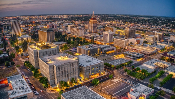 la ciudad de Fresno en el estado de California