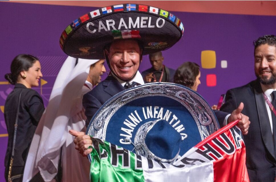Aficionado Caramelo en sorteo Qatar 2022.
