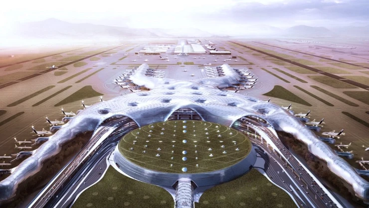 Maqueta del nuevo Aeropuerto Internacional de la Ciudad de México/ Foto: Especial