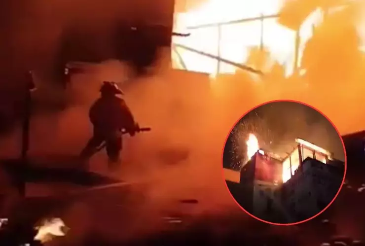 Chiapas: Fuerte incendio consume Mercado del Norte en San Cristóbal de las Casas