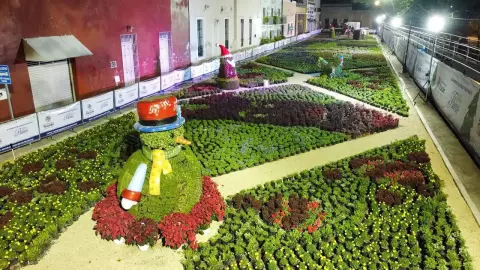 Inicia la exhibición Paseo Navideño de las Flores en Mérida