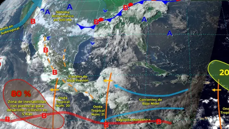 Clima en Quintana Roo, Yucatán y Campeche el 11 de agosto de 2022