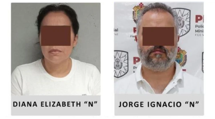 Diana Elizabeth “N” y Jorge Ignacio “N”, padres de Marlon “N”, presunto feminicida de Montserrat Bendimes