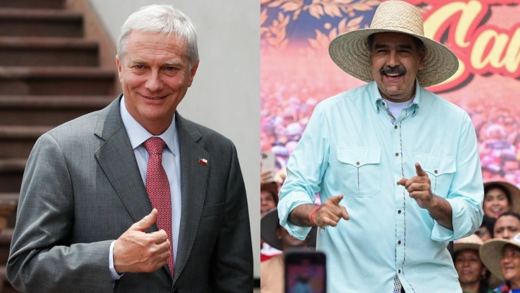 Fotos de José Antonio Kast y Nicolás Maduro