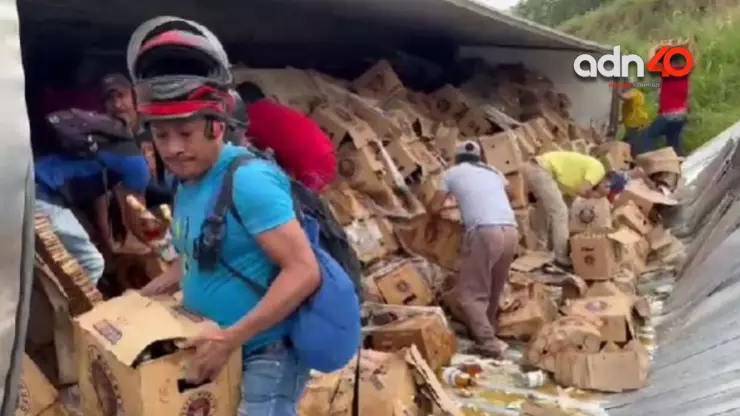 Rapiña de cerveza en Veracruz