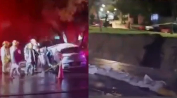 ¡La tierra se tragó la vialidad! Se abre mega socavón de 30 metros en Tonalá y un choque mortal colapsa la carretera a Nogales, así la ZMG |VIDEO