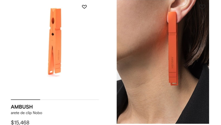 Aretes de pinza de ropa