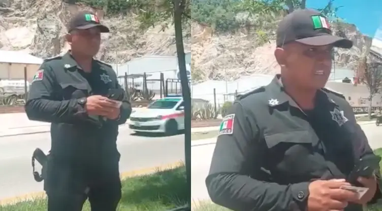 Policía de Chiapas video ciudadano detenido amenaza