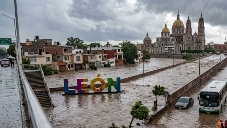 Puntos con probabilidad de inundación en León