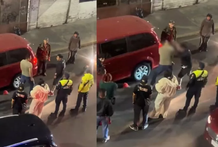 Video exhibe a policías sin intervenir en pelea que dejó noqueado a una persona; autoridades investigan