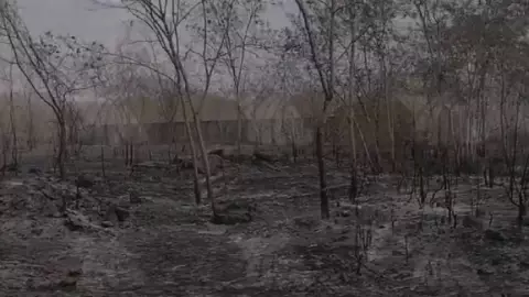 VIDEO_ Bomberos logran sofocar fuerte incendio sobre la carretera Mérida Progreso