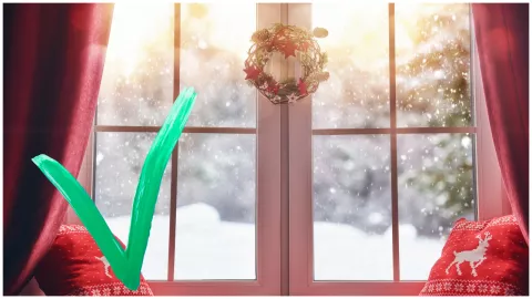 corona de navidad para la ventana