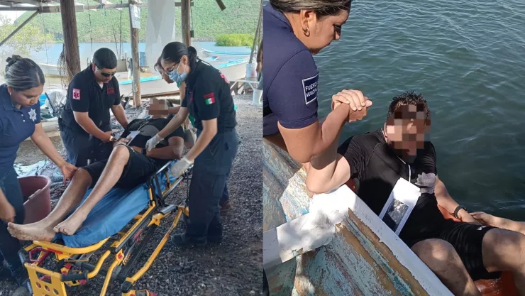 Hombre es atendido por golpe de calor en Ahome, Sinaloa..jpg