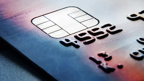 Closeup of credit cards