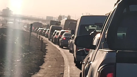 Tráfico parado en la México-Querétaro