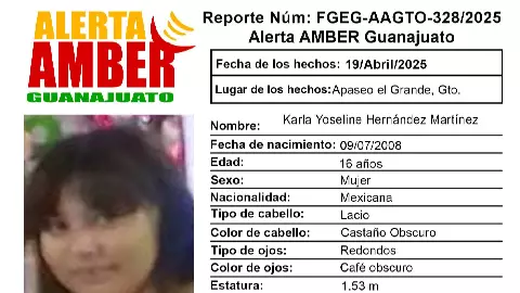 ¿La reconoces? Urge localizar a Karla, desapareció en Apaseo el Grande