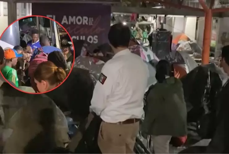 CDMX: Desalojan campamento de migrantes en la Plaza Giordano Bruno