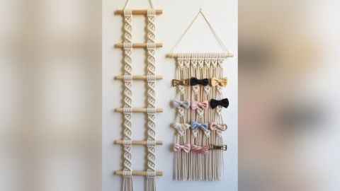 Cómo tejer un exhibidor de moños y diademas a crochet para colgar en la pared de la recámara de tu hija