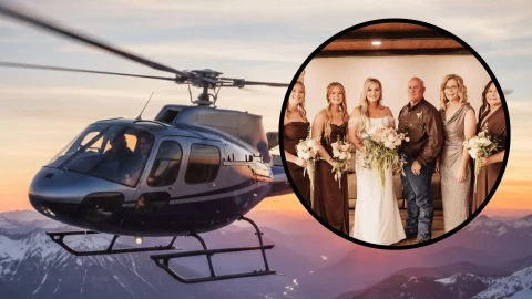 Accidente helicóptero Arizona antes de boda