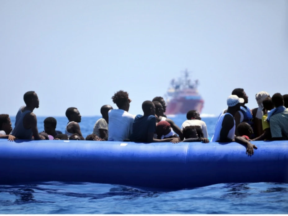 Migrantes en lancha