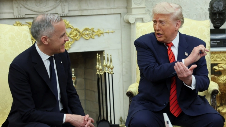 Donald Trump sostuvo un encuentro con Mark Carney.