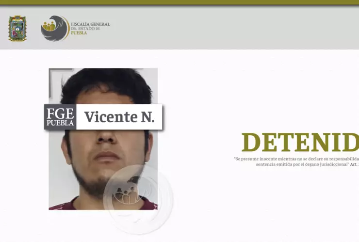 Vicente “N” detenido por feminicidio de María Eugenia