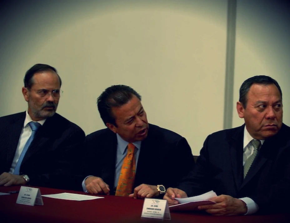 Gustavo Madero, César Camacho y Jesús Zambrano, dirigentes nacionales del PAN, PRI y PRD, respectivamente