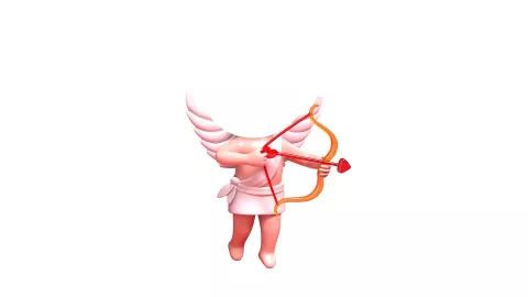 imagen de Cupido con flecha de corazón para editar y poner la cara. Imagen gratis para descargar