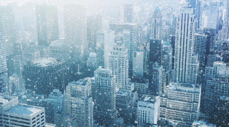 Nieve en la ciudad de Nueva York