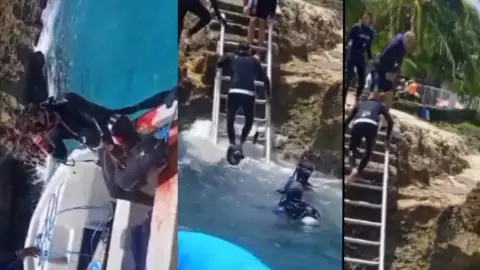 VIDEO_ Apneista colombiano es atacado por un tiburón en San Andrés