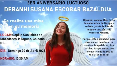 Debanhi Escobar: A 3 años de su muerte, anuncian misa en su honor en Nuevo León