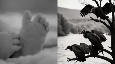 Cuerpo de bebé es comido por buitres en Poza Rica.