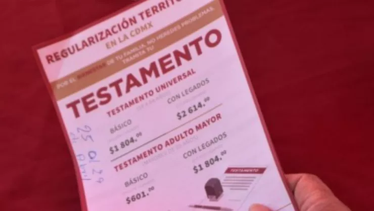 Dónde se puede tramitar un testamento gratis en CDMX