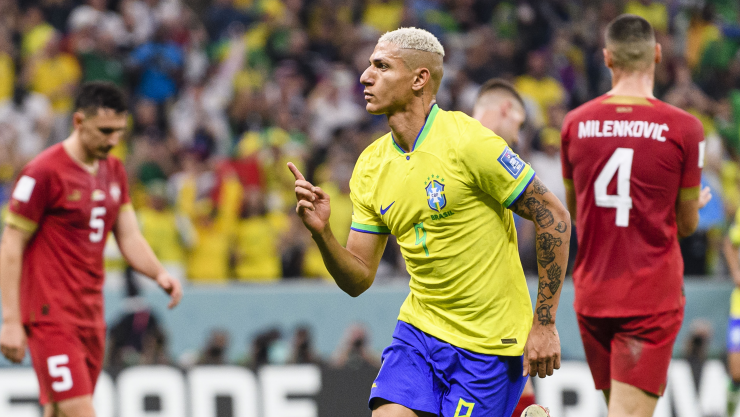 Richarlison en la Copa del Mundo de Qatar 2022 contra Serbia