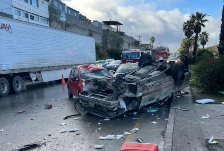 choque en La Gloria en la zona de Santa Fe