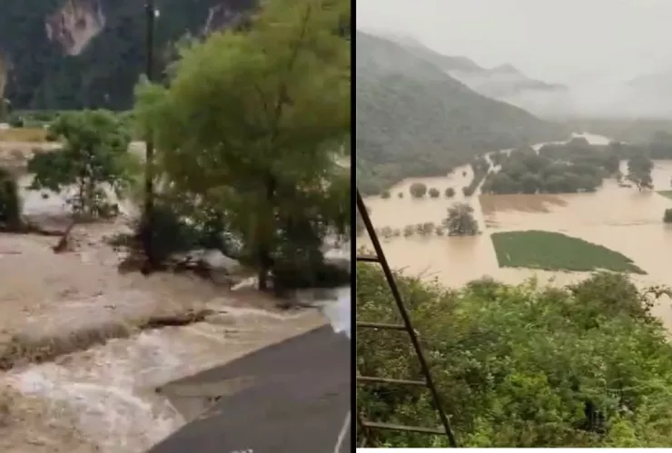 Puentes vehiculares colapsados, ríos desbordados y clases suspendidas por intensas lluvias