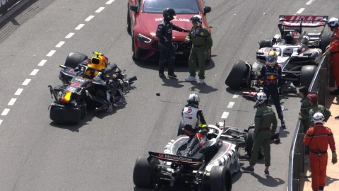 Choque de Checo Pérez